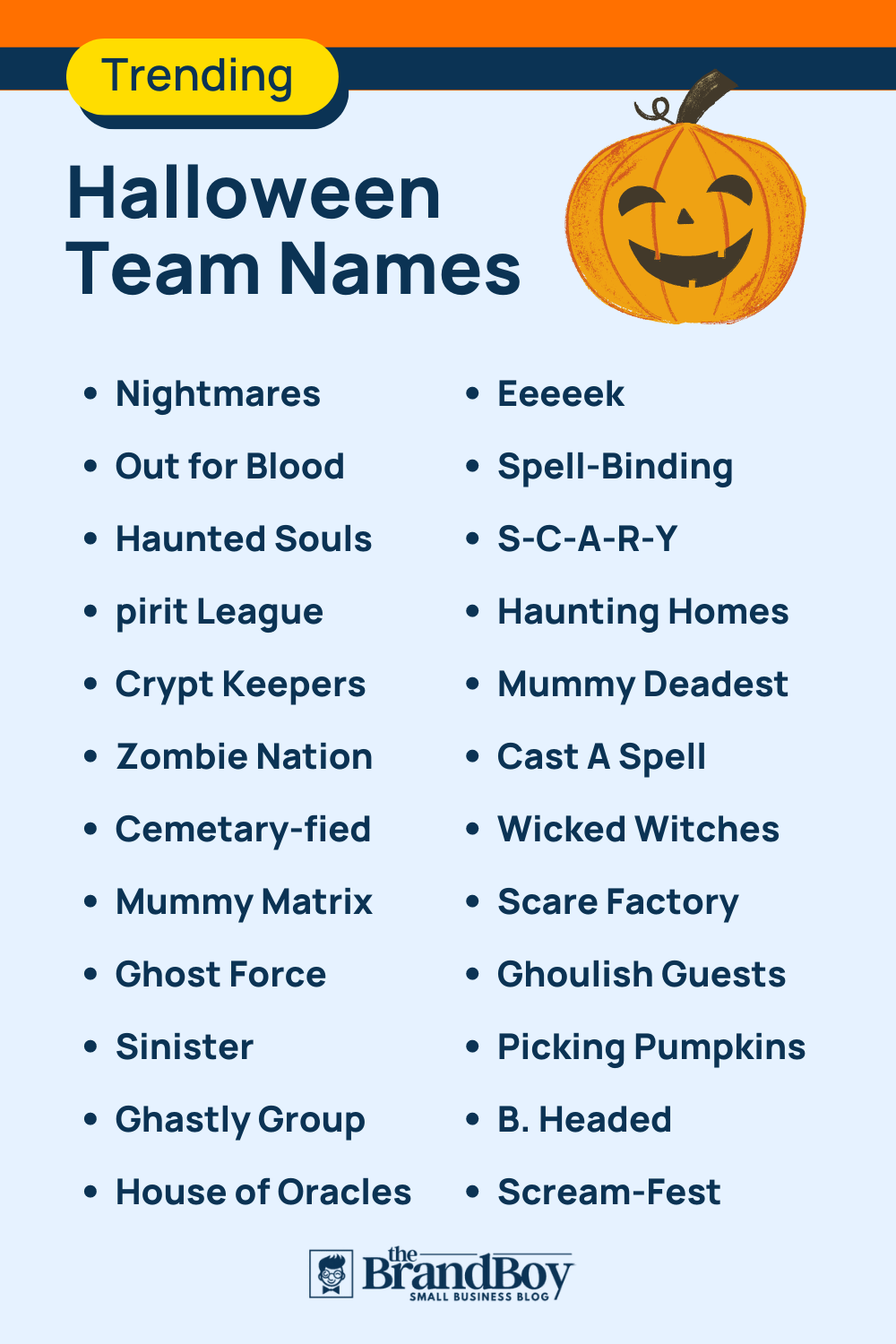 Halloween Team Names For Work